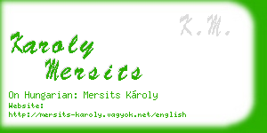 karoly mersits business card